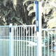 Pearl-White Pool Fence